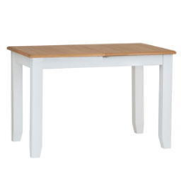 Modern Light Oak Top White Painted Kitchen Extending Dining Table 78 x 160cm