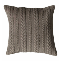 Embroidered Cushion Taupe