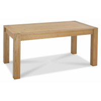 Turin Light Oak Wood 4 to 6 Seater Medium End Extension Dining Room Table 165cm
