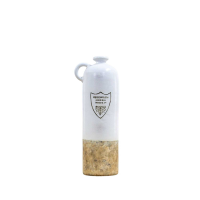 White Old English Bottle Vase White