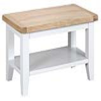Moonlight White Finish With Lime Washed Top Hallway Small Centre Coffee Table 45x90cm