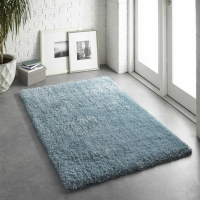 Origins Chicago Duck Egg Blue Shaggy Floor Rug 160x230cm Hand Tufted