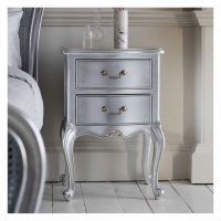 Bedside Table Silver