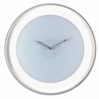 Telford Silver Round Wall Clock 60cm diameter With Matt Silver Detail
