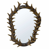 Antler Effect Frame With Bevelled Glass Wall Mirror
