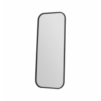 Modern Style Curved Edge Bold Black Rectangular Leaner Wall Mirror 56.5x65.5cm