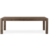 Modern Dark Oak Large Extending Dining Table 185 to 245cm 6 to 10 Seater