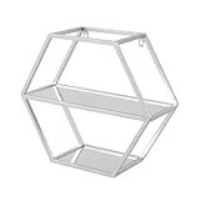 Value 50cm Silver Hexagon Wall Shelf