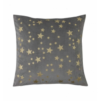 Metallic Velvet Cushion Grey