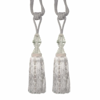 White Tassel With Crystal (pair)