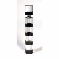 Tubular Crystal Perfume Bottle, With Black Rings