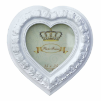 Heart Frame White 3 X 3