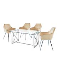 Zenith Stainless Steel Dining Table