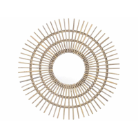 Toba Large Spoke Rattan Mirror