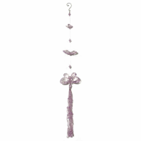 Lilac Three Butterfly Chain With Tassels