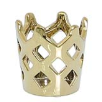 Value Small 10cm Gold Crown Tealight Holder