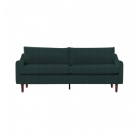 Retro Style Placido Peacock Velvet Fabric Upholstered Living Room 3 Seater Sofa 84x202cm