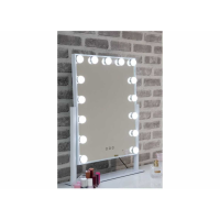 Hollywood Painted Bedroom Swivel Dressing Table Mirror with LED Blubs 60x50x10cm