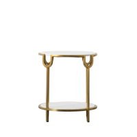 White Weston Side Table White Marble