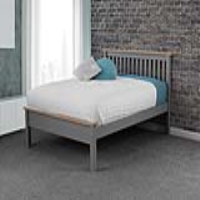 Newman Scandi Shaker Style Grey Painted Pine 120cm 4ft Small Double Bed Frame