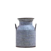 Grey Arley Galvanised Milk Churn Medium