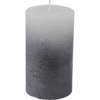 Libra White Pillar Candle With Metallic Black Ombre Base 10x10cm