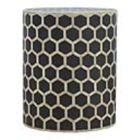 Modern Style Solid Mango Wood Bone Inlay Round Living Room Stool 57 x 46cm