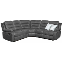 Modern Style Dakota Corner Group Slate Fabric Upholstered Living Room Sofa 99x257cm
