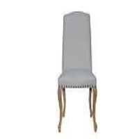 Luxury Chair With Studs And Carved Oak Legs Natural