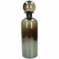 Saffron Brown Glass Bottle With Stopper Large
