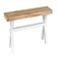 Moonlight White and Lime Washed Top Kitchen Dining Room Cross Leg Bench 46x180cm