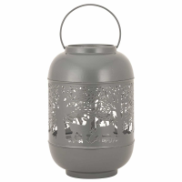 Medium Silver And Grey Glowray Dome Forest Lantern