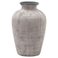 Cream Ceramic Stone Finish Flower Vase H=33cm x W=22cm x D=23cm