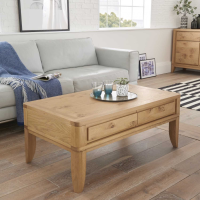 High Park Modern Style 2 Drawer Rectangular Wooden Living Room Coffee Table 43 x 105cm