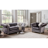Giselle 3 Seater Charcoal 2 Scatters