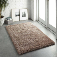 Origins Chicago Latte Shaggy Rectangular Hand Tufted Large Floor Rug 200x290cm