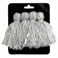 Silver Tassel Set Of 4 Pcs