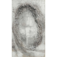 Timeless Large Squared Silver And Grey Hand Painting With Solid Wood Canvas 150x150cm