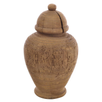 Large Turned Wooden Urn