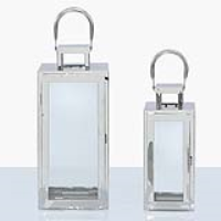 Value Set Of 2 Stainless Steel Lanterns