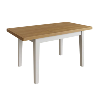 Dove Grey And Oak Top 1.2m Rectangular Butterfly Extending Kitchen Dining Room Table