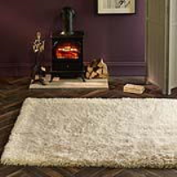Origins Extravagence Ivory Polyester Tufted Thick Shaggy Plain Shaggy Rug 160x230cm