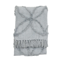 Green Miami Tufted Throw Grey