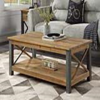 Urban Elegance Reclaimed Wood Living Room Coffee Centre Table With Underneath Shelf 43 x 119cm