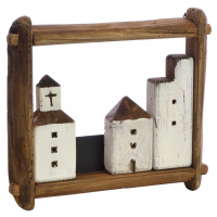 Fishing Village In Landscape Frame