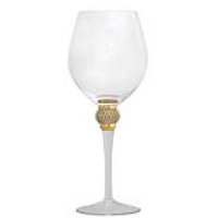 Milano Gold Red Wine Glass Diamante Ball