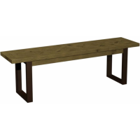 Indus Rustic Oak Bench