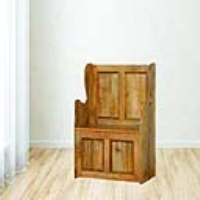 Scandinavian Style Solid Mango Wood Small Monks Storage Hallway Bench 63 x 90cm