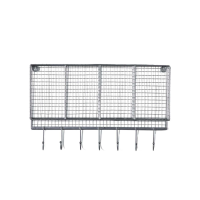 Wire Wall Shelf with 7 Hooks