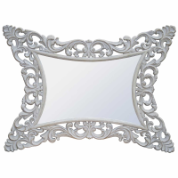 Rococo Style Boudoir Provence Antique White Decorative Wall Mirror